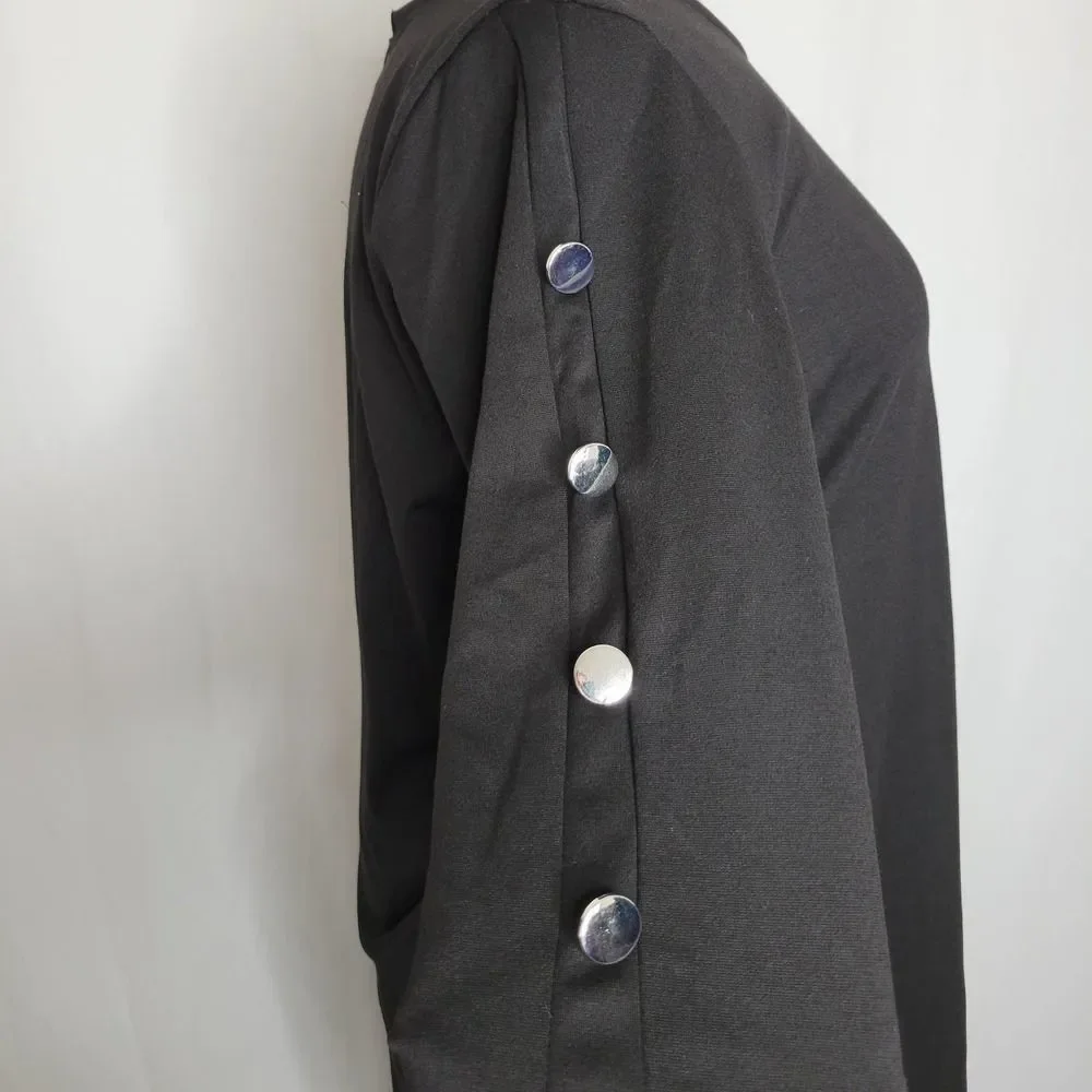 Ny Collection Black Ruched Dress_4